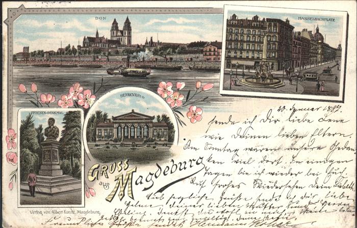 Magdeburg Herrenbrunnen Dom, Friesen Denkmal