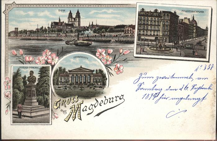 MAGDEBURG  CITY Dom Friesen Denkmal, Herrenkrug