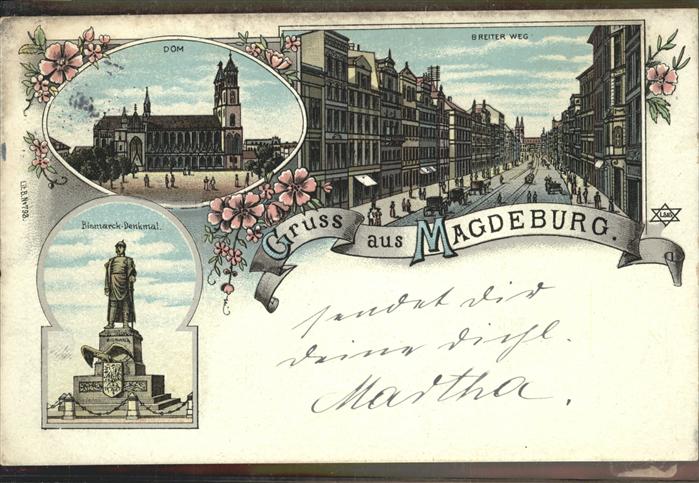 Magdeburg Bismarck Denkmal Dom, Breiter Weg