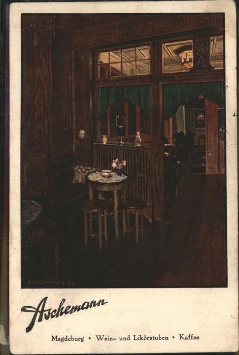 Magdeburg Aschemann Wein- Likörstuben Kaffee