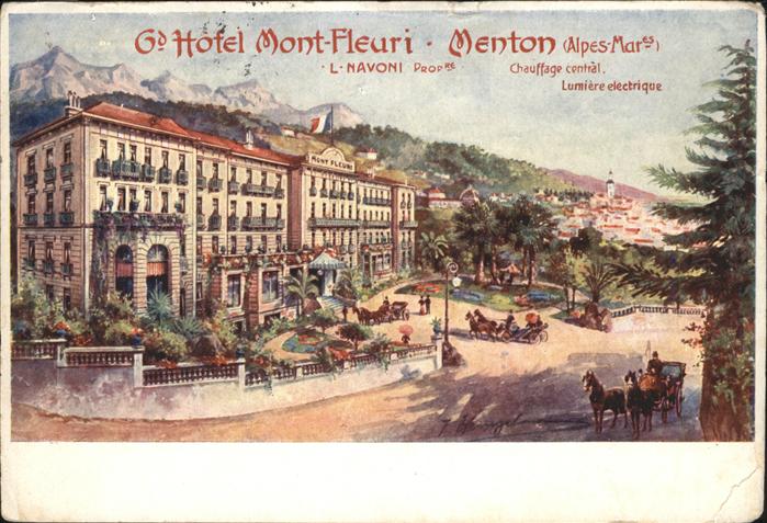 Menton Alpes Maritimes Gd Hotel Mont-Fleuri
