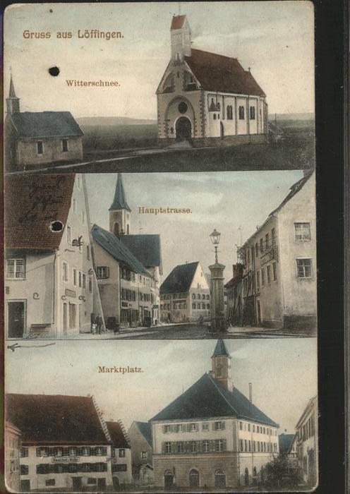 Loeffingen Witterschnee Hauptstrasse, Marktplatz