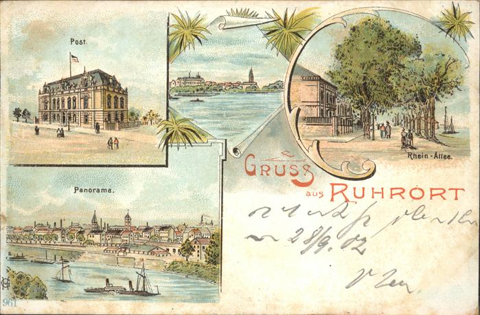 Ruhrort Rhein-Allee Panorama, Post