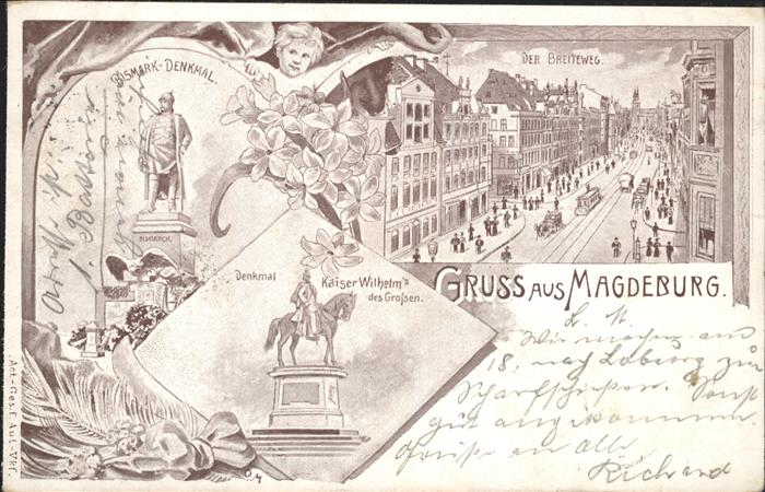 Magdeburg Denkmal Kaiser Wilhelm Breiteweg, Engel