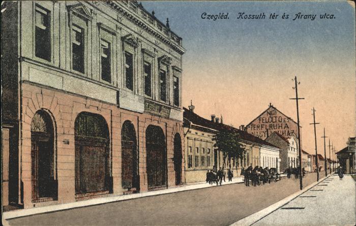 Czegled Kossuth ter es Arany utca