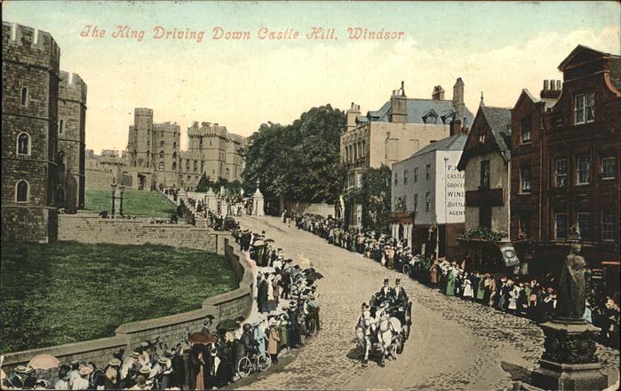 London King Driving Down Castle Hill
Windsor