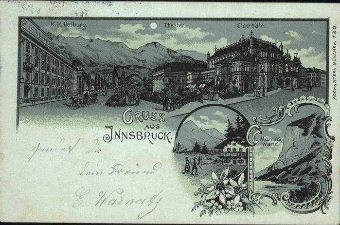 Innsbruck Marinswand
Theater
Stadtsale
K.K.Hof