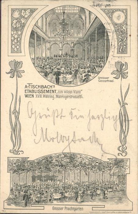 WIEN AT Afischenbachs Etablissement 
Zum Wilden Mann
