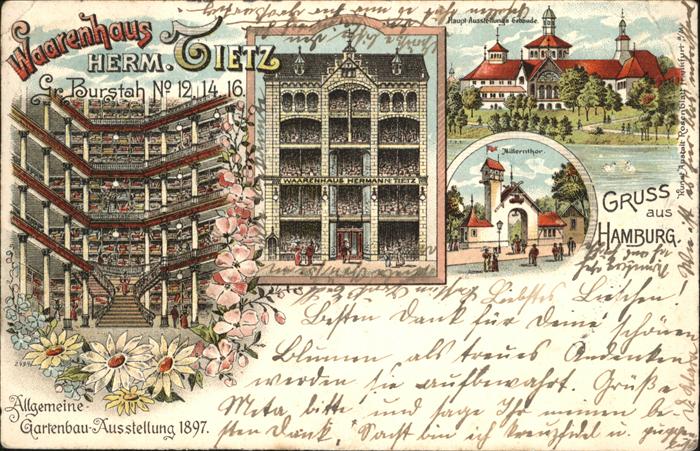 Altona Hamburg Allgem. Gartenbau-Ausstellung 1897