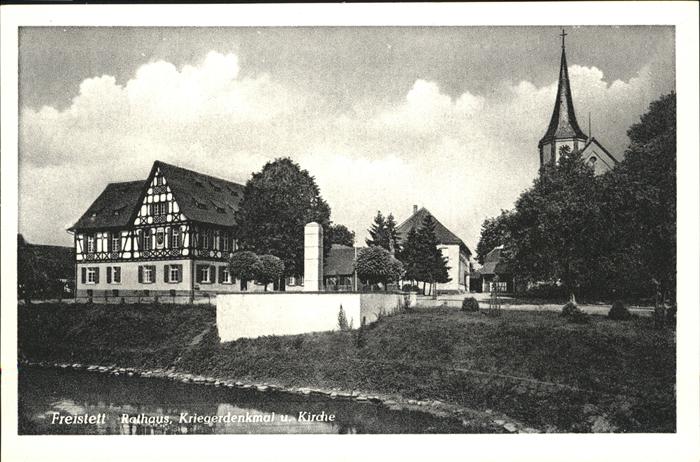 Freistett Rathaus
Kriegerdenkmal
Kirche