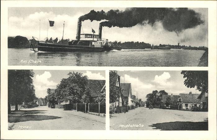 Honau Ortenaukreis Hauptstrasse Dampfer Rhein