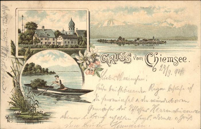 Chiemsee Bayern Grusskarte