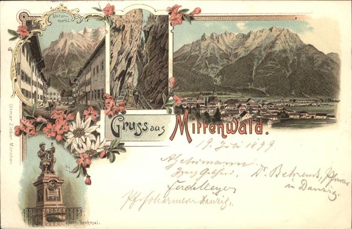 Mittenwald Bayern Totalansicht