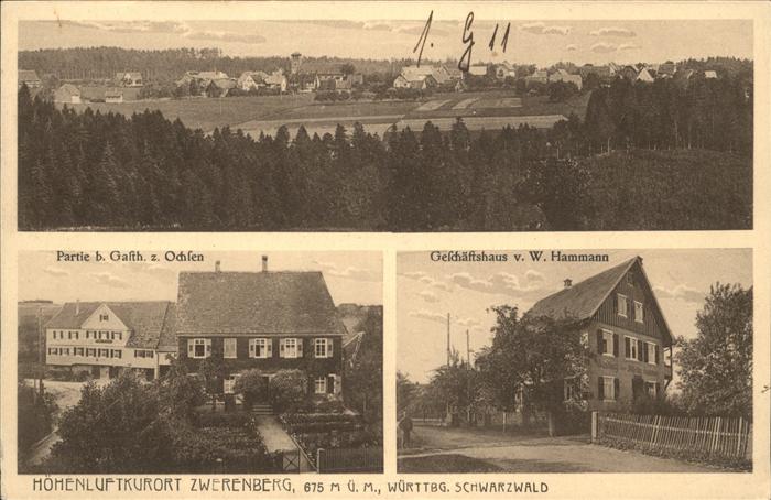 Zwerenberg Calw Geschäftshaus W. Hammann Gasthaus zum O