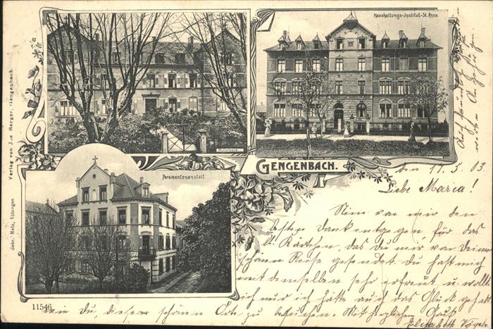 Gengenbach Haushaltungs-Institut
Parameentenansta