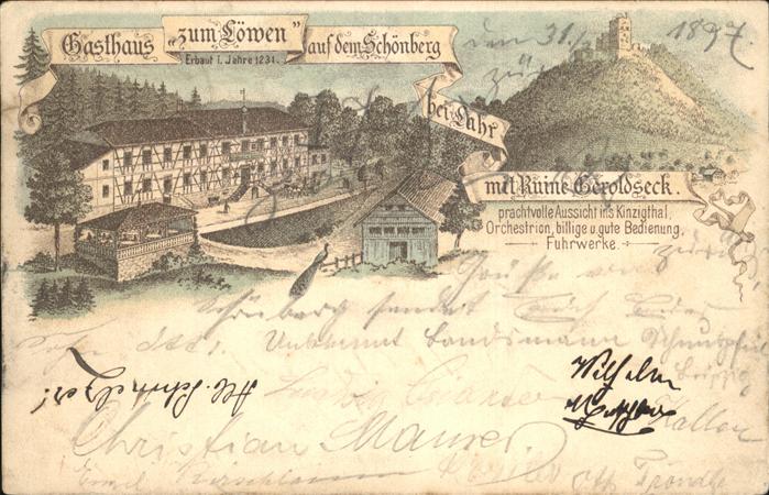 Lahr Schwarzwald Gasthaus Löwen
Ruine Geroldseck