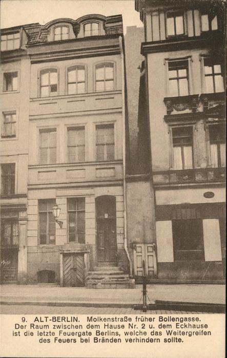 Berlin Altberlin Molkenstrasse Bollengasse Feu