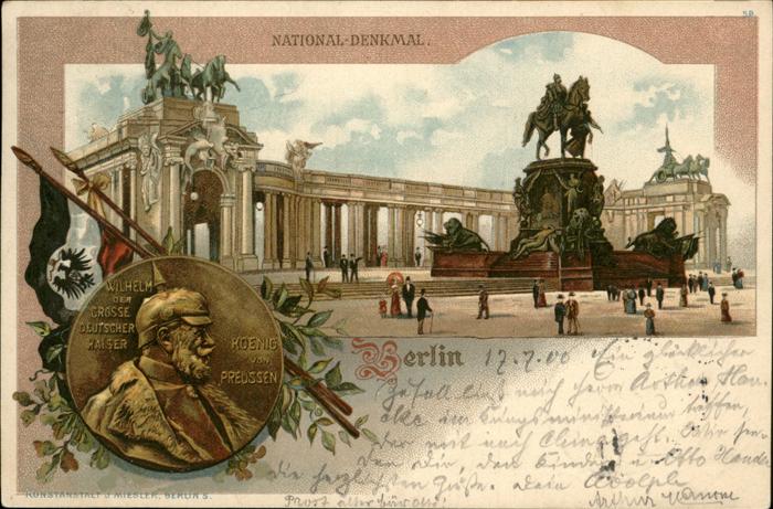 Berlin National Denkmal Alt Berlin Kaiser Wilh