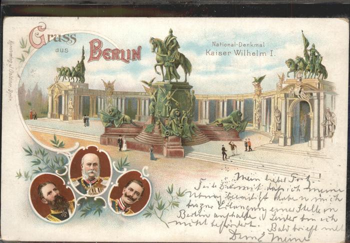 Berlin Alt Berlin National Denkmal Kaiser Wilh