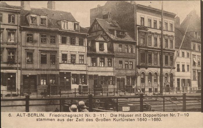 Berlin Alt Berlin Friedrichsgracht Nr.3-11 Häu