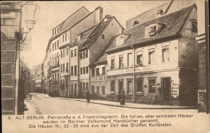 Berlin Alt Berlin Petristraße Friedrichsgracht