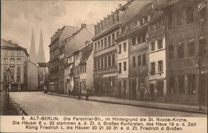 Berlin Alt Berlin Parochial Strasse Sant Nicol