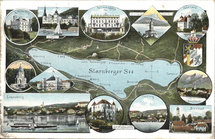 Starnberg Starnbergersee Bayern See Schlossberg Leoni Rottmanshoehe