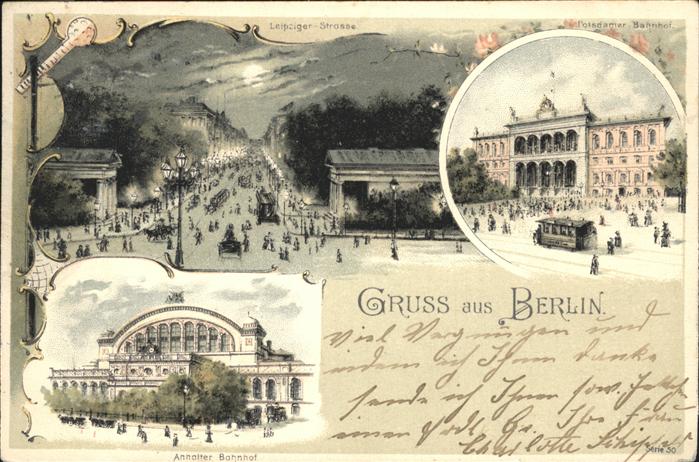 Berlin Leipziger Strasse Anhalter Bahnhof Stra