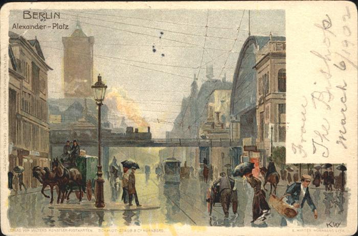 Berlin Alexanderplatz Kutsche Strassenbahn Kün