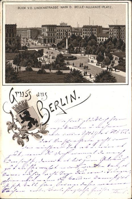 Berlin Lindenstrasse Belle Alliance Platz