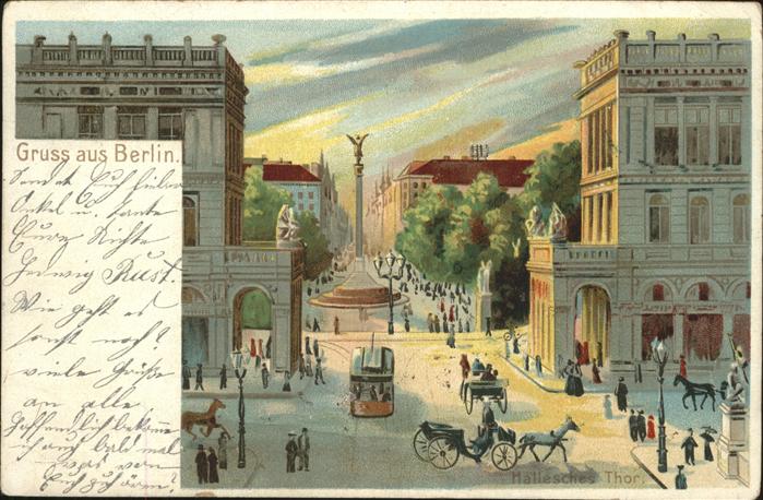 Berlin Hallesches Tor Strassenbahn Kutsche Den