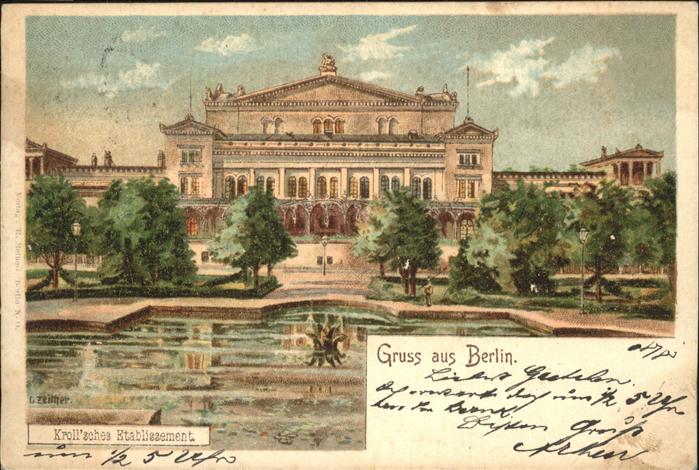 Berlin Künstler Zeitner Krollsches Etablisseme