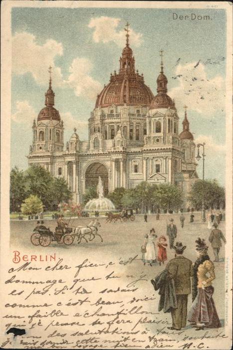 Berlin Dom Kutsche Brunnen