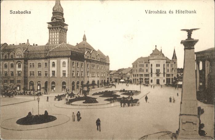 Szabadka Kaufhaus Varoshaza Denkmal Kutsche