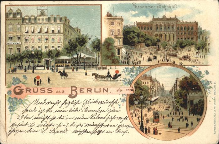 Berlin Potsdamer Bahnhof Kutsche Strassenbahn
