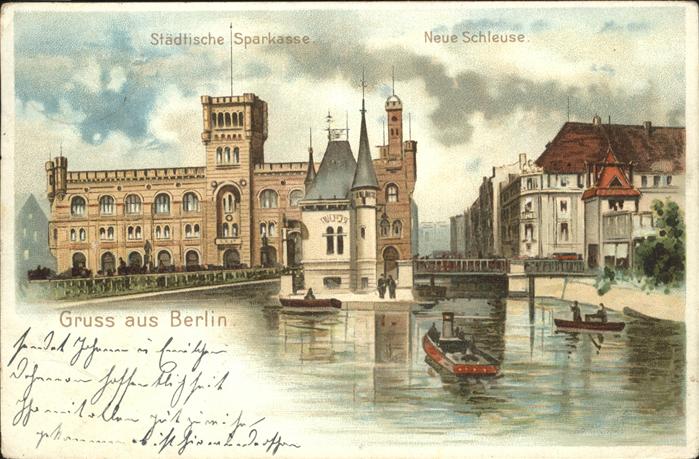 Berlin Stadtische Sparkasse Neue Schleuse Boot