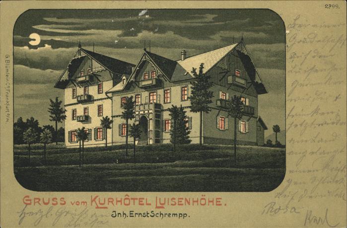 Guenterstal Freiburg Kurhotel Luisenhöhe Ernst Schrempp