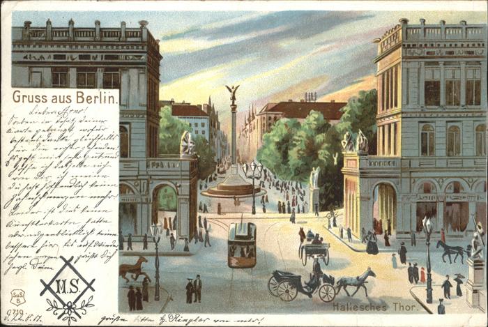 Berlin Hallesches Tor Kutsche Strassenbahn