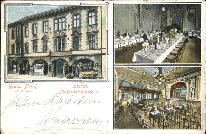 Berlin Hotel Krebs Niederwallstrasse 11