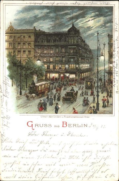 Berlin Unter den Linden Friedrichstrasse Kutsc
