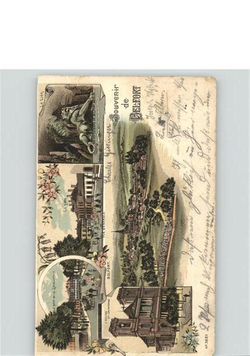 Belfort Alsace Kirche Sant Christoph Bahnhof Brücke