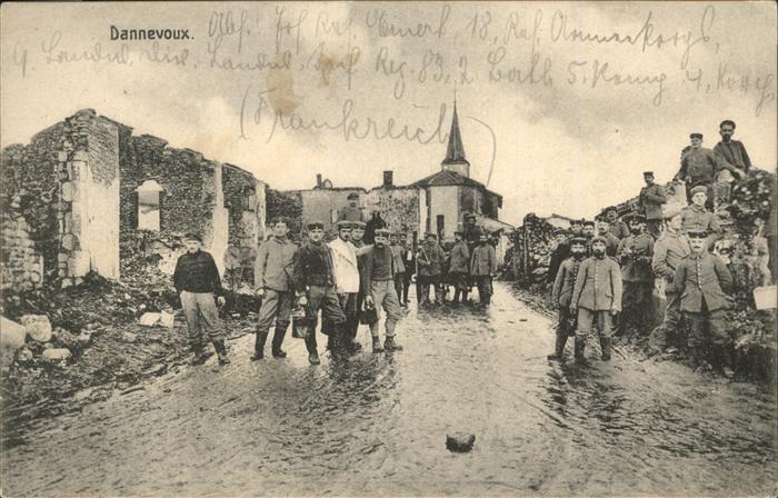 Dannevoux Trümmer Soldaten