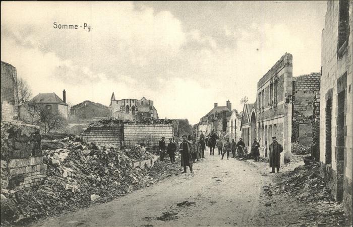 Somme-Py-Tahure Trümmer Soldaten