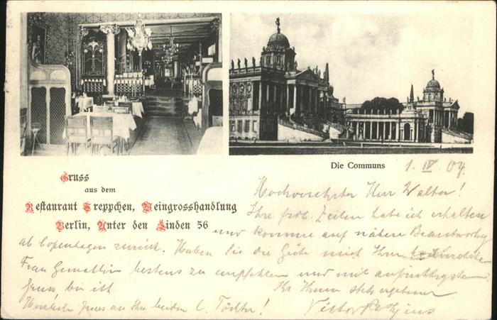 Berlin Restaurant Treppchen Die Communs