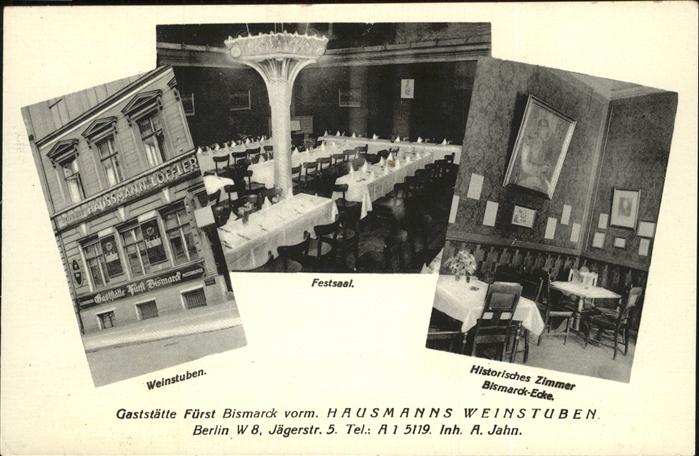 Berlin Gaststätte Fürst Bismarck