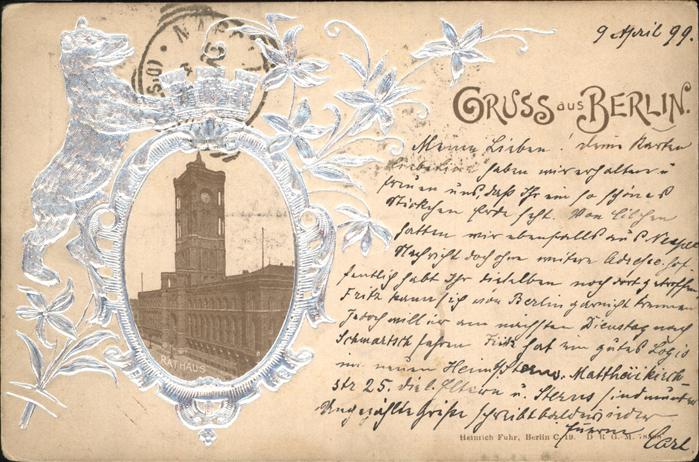 Berlin Rathaus Reliefkarte