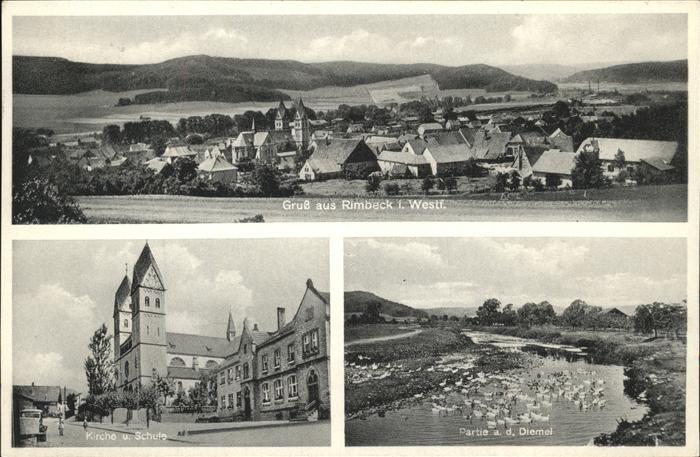 Rimbeck Warburg Kirche Schule Diemel