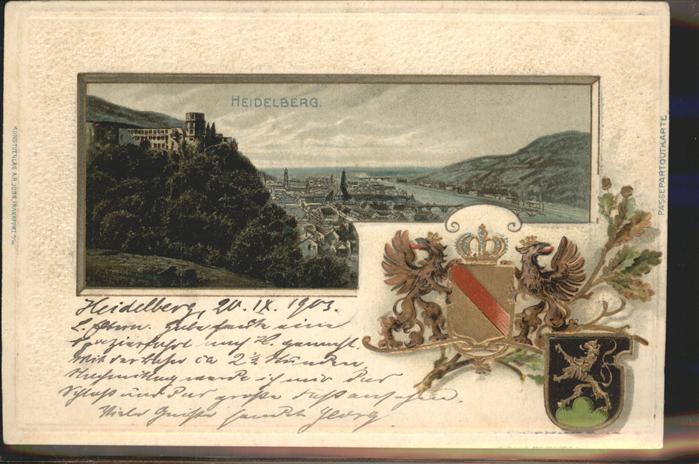 Heidelberg Neckar Teilansicht Schloss