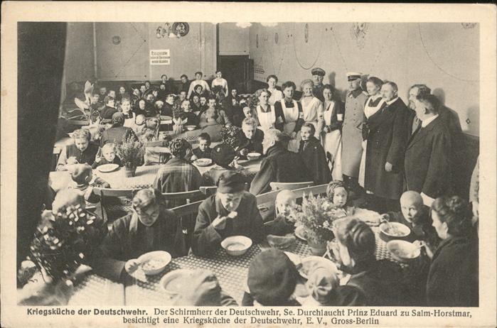 BERLIN  CITY Kriegskueche Deutschwehr Prinz Eduard zu Salm-Horstmar