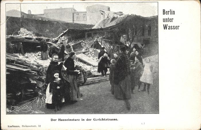 Berlin Überschwemmung Hauseinsturz Gerichtsstr